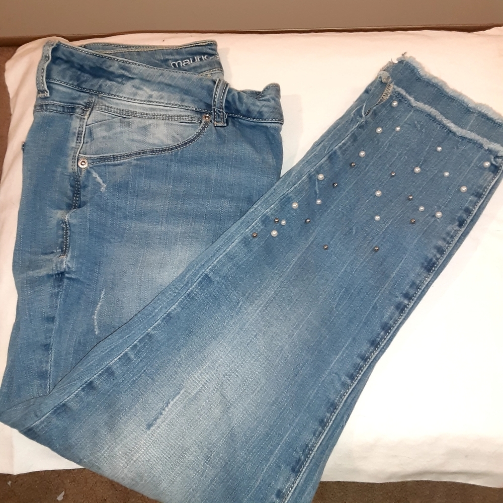 Maurice Ladies Studded Jeans